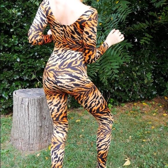Tiger Print Catsuit - Picture 3 of 11